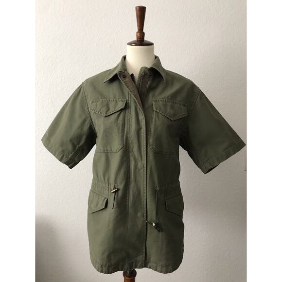 Club Monaco Asymmetrical Zip Front Field Utility Jacket FLAW - Picture 1 of 12